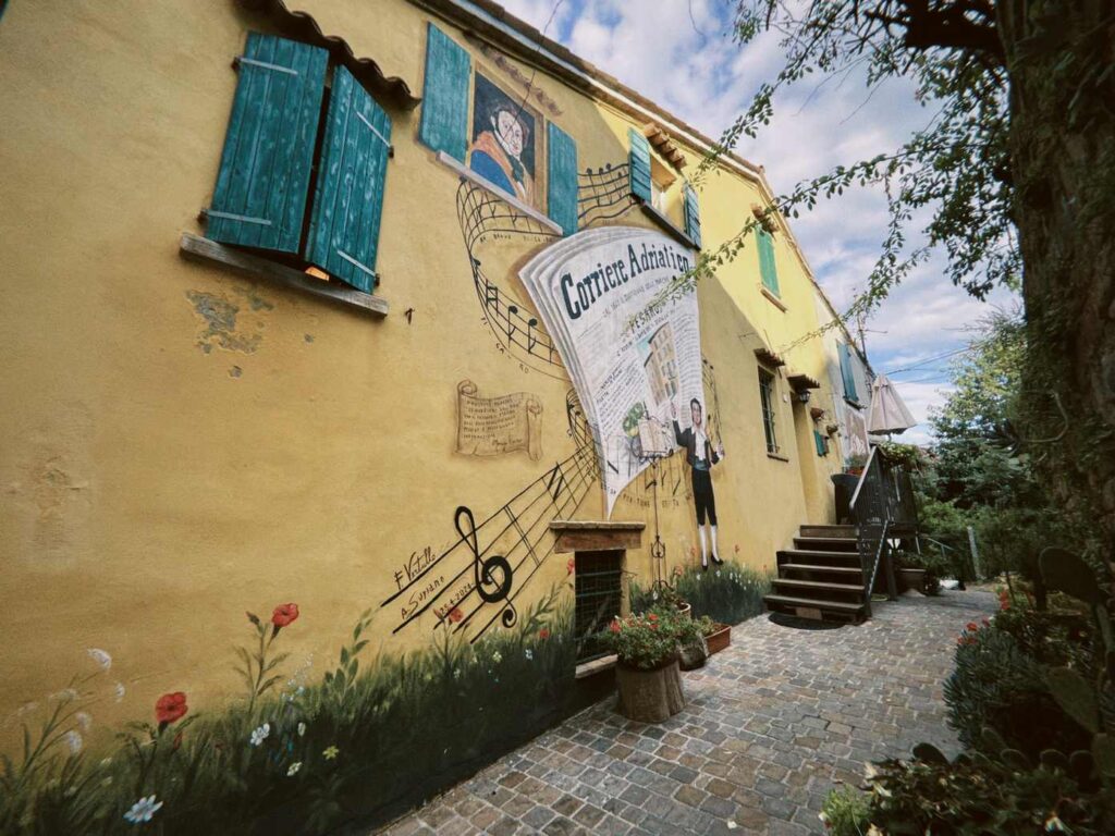 Agriturismo entrance for countryside activities in Italy